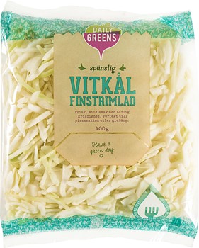 Vitkål strimlad